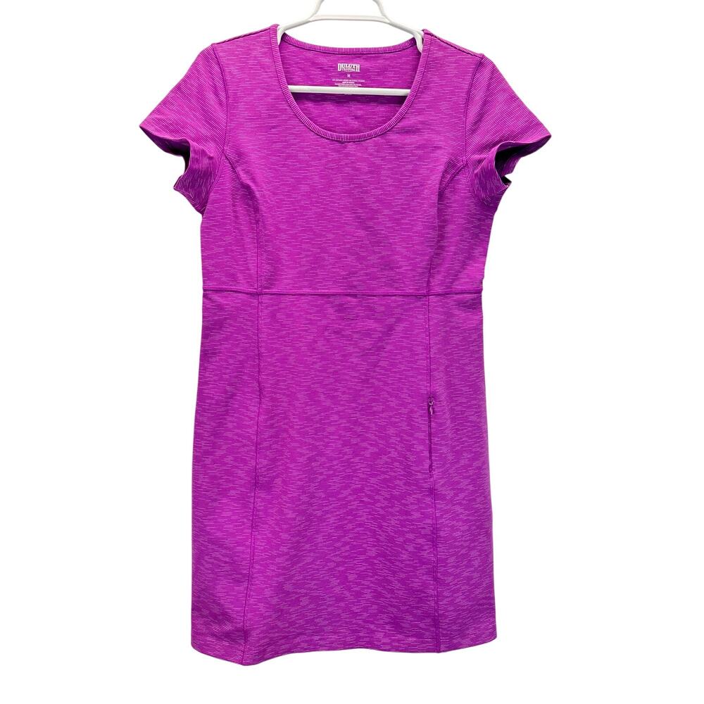 Duluth Trading Co Dress Purple SpaceDye Short Sleeve Athleisure Med